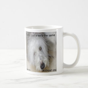 Trauriger Bearded Collie Kaffeetasse