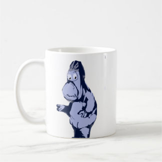 Trauriger blauer Gorilla Keramik-Kaffeebecher Kaffeetasse