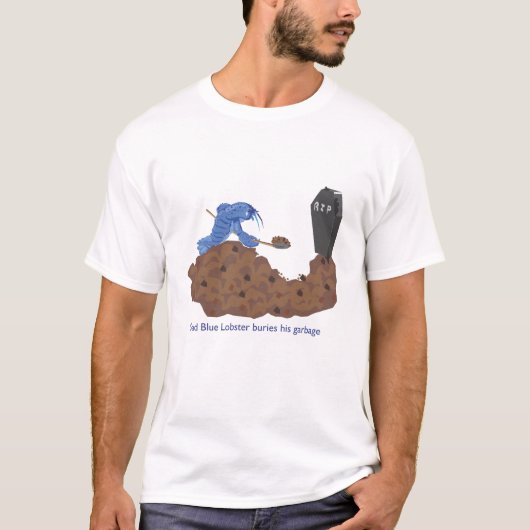 Trauriger blauer Hummer T-Shirt (Vorderseite)