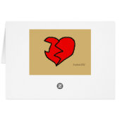 Trauriger Cartoon-Beaver mit genähtem Herz und ben (Rückseite Horizontal)