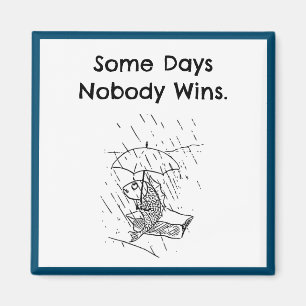 Trauriger Cartoon Fish Bad Day Beileid Magnet