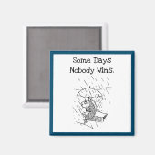 Trauriger Cartoon Fish Bad Day Beileid Magnet (Vorderseite/Rückseite)