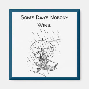 Trauriger Cartoon Fish Bad Day Beileid Magnet