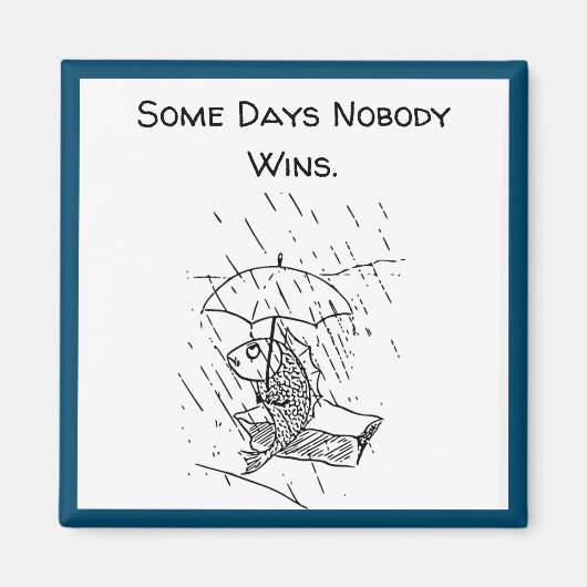 Trauriger Cartoon Fish Bad Day Beileid Magnet (Vorne)