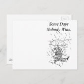 Trauriger Cartoon Fish Bad Day Beileid Postkarte (Vorne/Hinten)