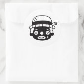 Trauriger Clown-Antlitz Runder Aufkleber (Tasche)