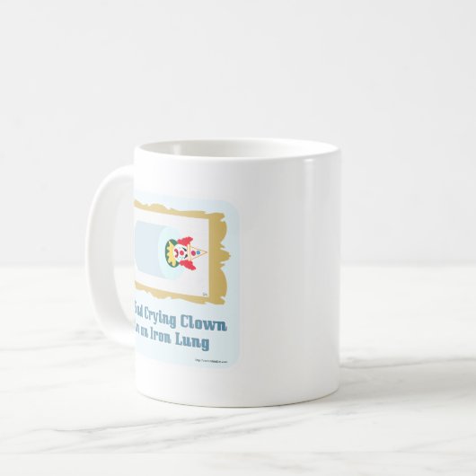 Trauriger Clown Kaffeetasse (Vorderseite Links)