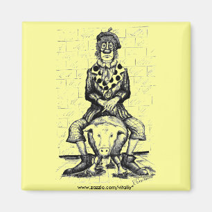 Trauriger Clownmagnet Magnet