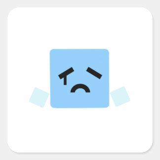 Trauriger Cyan Jsab Quadratischer Aufkleber