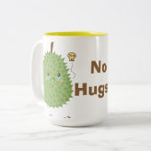 Trauriger Durian, der keine Umarmungen erhält Zweifarbige Tasse (Vorderseite Links)