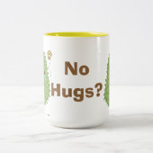 Trauriger Durian, der keine Umarmungen erhält Zweifarbige Tasse (Mittel)