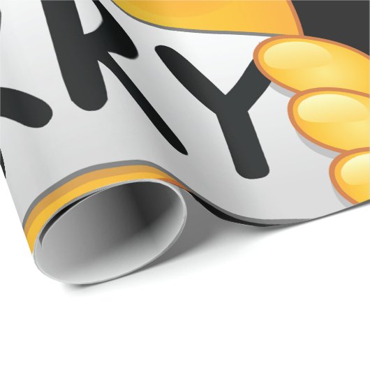 Trauriger Emoticon Geschenkpapier (Rolleneckpunkt)
