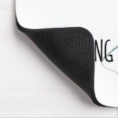 Trauriger Fischer-Strichmännchen auf Weiß Mousepad (Ecke)