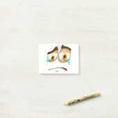 Trauriger Gesichtsausdruck Post-it Klebezettel (Auf Schreibtisch)