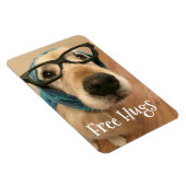 Trauriger Golden Retriever Hund mit gläseseitigen  Magnet (Rechte Seite)