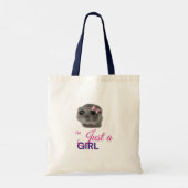 trauriger Hamster nur ein Mädchen Tragetasche (Rückseite)
