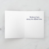 Trauriger Hund Cartoon Beileid Beileidskarte Karte (Innenseite)