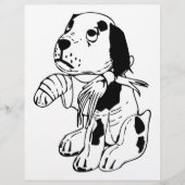 Trauriger Hund mit gebrochenem Bauch Flyer (Vorne)