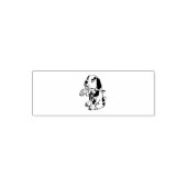 Trauriger Hund mit gebrochenem Bauch Permastempel (Design)