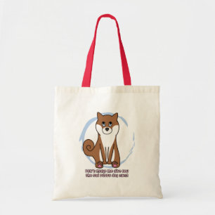 Trauriger Hund mustert Shiba Inu Taschen-Tasche Tragetasche