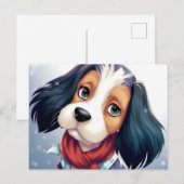 Trauriger Hund Postkarte (Vorne/Hinten)