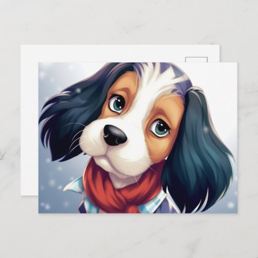 Trauriger Hund Postkarte (Vorne/Hinten)