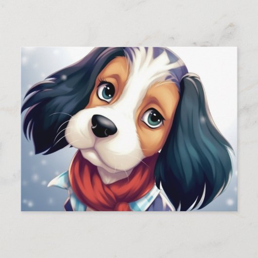 Trauriger Hund Postkarte (Vorderseite)