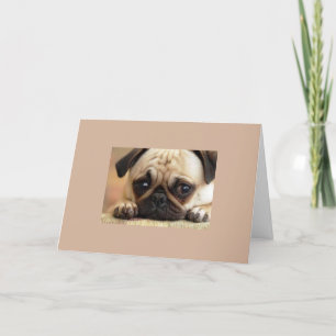 Trauriger Hund vermisst Sie Karte