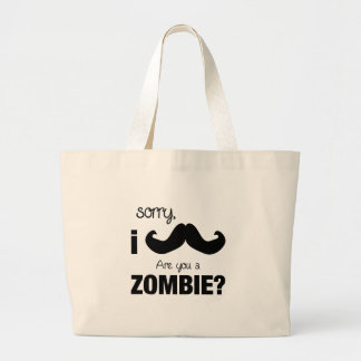 Trauriger i-Schnurrbart….sind Sie ein Zombie? Jumbo Stoffbeutel