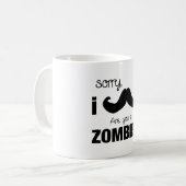 Trauriger i-Schnurrbart….sind Sie ein Zombie? Kaffeetasse (Vorderseite Links)