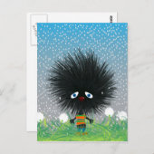 trauriger Igel Postkarte (Vorne/Hinten)