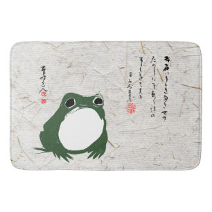 Trauriger japanischer Frosch Toad im 19. Jahrhunde Badematte