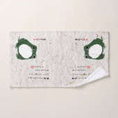 Trauriger japanischer Frosch Toad im 19. Jahrhunde Badhandtuch Set (Handtuch)