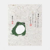 Trauriger japanischer Frosch Toad im 19. Jahrhunde Fleecedecke (Vorderseite)