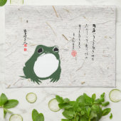 Trauriger japanischer Frosch Toad im 19. Jahrhunde Geschirrtuch (Gefaltet)