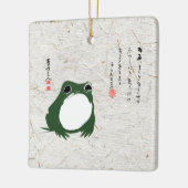 Trauriger japanischer Frosch Toad im 19. Jahrhunde Keramikornament (Links)