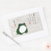 Trauriger japanischer Frosch Toad im 19. Jahrhunde Rechteckiger Aufkleber (Umschlag)
