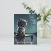 Trauriger Kitten. Postkarte (Stehend Vorderseite)