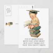 Trauriger kleiner Absolvent Postkarte (Vorne/Hinten)