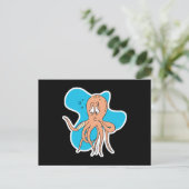 trauriger kleiner Booboktopus Postkarte (Stehend Vorderseite)