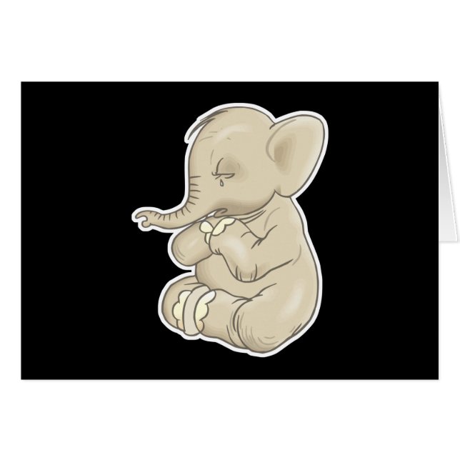 trauriger kleiner Elefant (Vorderseite (Horizontal))