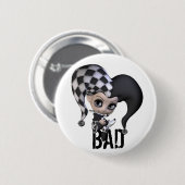 Trauriger kleiner Spaßvogel Button (Vorne & Hinten)