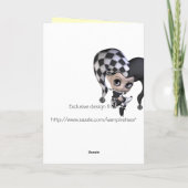 Trauriger kleiner Spaßvogel Karte (Rückseite)