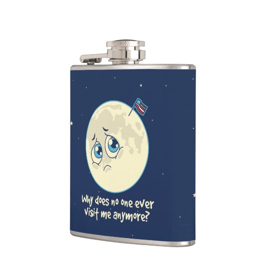 Trauriger Mond Flachmann (Links)