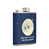 Trauriger Mond Flachmann (Rechts)