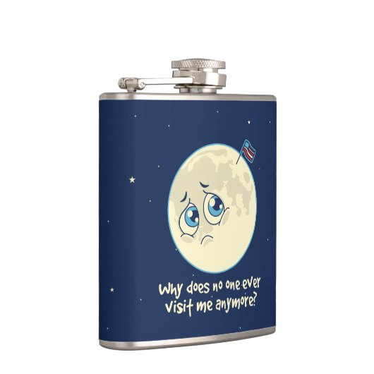 Trauriger Mond Flachmann (Rechts)