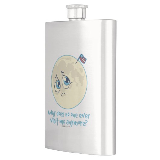 Trauriger Mond Flachmann (Links)