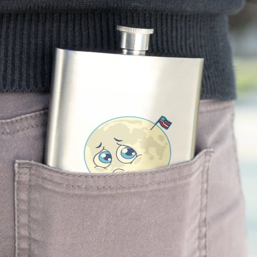 Trauriger Mond Flachmann (Beispiel)