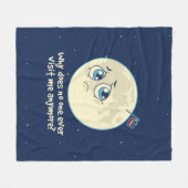 Trauriger Mond Fleecedecke (Vorderseite (Horizontal))