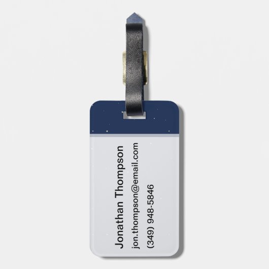 Trauriger Mond Gepäckanhänger (Rückseite vertikal)